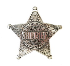 Old west Badges Sheriff lincoln county 169537 - £15.79 GBP