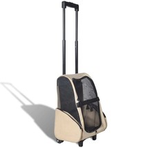 vidaXL Foldable Pet Carrier Beige Small Animal Travel Bag Compact Soft Sided - $2,385.31 MXN