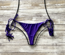 Two Piece Mafia Açaí Purple Chris Cheeky Tie Side Bikini Bottom (Xl) Nwot - £27.81 GBP