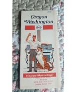 1970 OREGON AND WASHINGTON STATE ROAD MAP | ENCO, HAPPY MOTORING - $4.94
