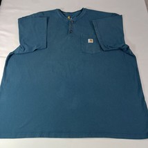 Carhartt K84 984 Original Fit Men's Green Short Sleeve Henley T-Shirt Size 4XL image 9
