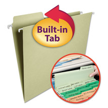 Smead FasTab Hanging File Folders 1/3 Tab Letter Moss Green 20/Box 64082 - £31.28 GBP