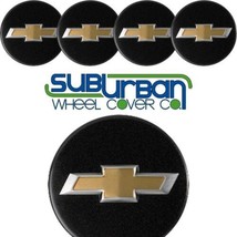 2018-2023 Chevrolet Equinox Black / Gold Button Center Caps # 95489949 SET/4 - $81.99