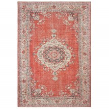 HomeRoots 388833 8 x 12 ft. Red &amp; Gray Oriental Area Rug - £389.62 GBP