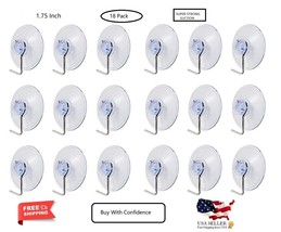 18-Pack BPA-Free Suction Cups with Metal Hooks 1.75&quot; Diameter Clear Supe... - $8.90