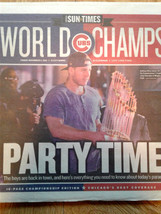 Cubs World Champs!Chicago SunTimes 11/4/16 Sports Final Edition- Party Time! - £11.68 GBP
