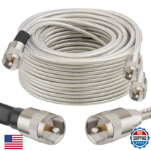 Mookeerf Dual Cb Antenna Coax Cable 50Ftlow Loss Rg8X Stranded Core Co-P... - $95.57