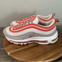 Nike Air Max 97 Womens Size 9 Running Shoes White Red Sneakers CI7388-002 - £31.57 GBP