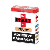 Add Insult To Injury Plasters (Band-Aids) With Assorted Sayings 12-Piece... - $94.95