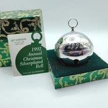 Wallace Silversmiths Silverplated Bell 1992 Annual Christmas Ornament Angels - £31.00 GBP