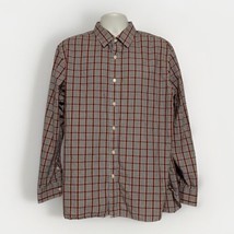 Michael Kors Button Up Shirt Mens XL Check Plaid Long Sleeve - £7.90 GBP