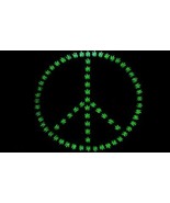PEACE CIRCLE LEAF 3 X 5 FLAG banner wall hang hippie - $5.18 CAD