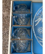 Vintage Anchor Hocking Early American Prescut EAPG - 8 Piece Snack Set -... - £19.01 GBP