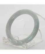 Jade Bangle Burmese Jadeite Handmade Rounded Cut Stone Bracelet 44 mm Si... - £29.14 GBP