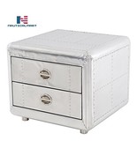 NauticalMart Aviator Side Table 2 Drawer Bed Room Side Table Vintage Decor - $20,713.99 MXN