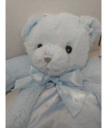 Bearington Baby Huggie Bear Pacifier Pet Blue Plush Satin security blank... - £19.75 GBP