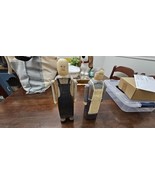 VTG Wolf Creek Farmer Family Hand Carved Wooden Folk Art Figurines Signed 1987 - $120.00