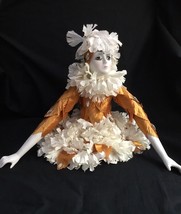 David Weller &quot;The Art at Hand&quot; Handcrafted Harlequin Mardi Gras Doll Fig... - $38.60