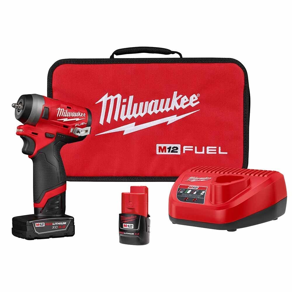 Primary image for Milwaukee 2552-22 M12 FUEL Li-Ion 1/4" 4-Mode Drive Stubby Impact Wrench Kit