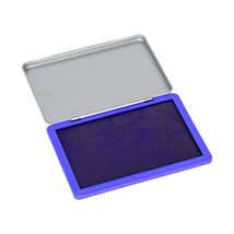 Q Connect Large Stamp Pad Metal Case - Blue  - $25.00