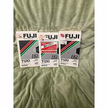 New Sealed Fuji HQ T-120 Blank VHS Video Tapes Lot Of 3 - $14.85