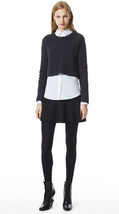 New Womens $235 Theory Skirt Black Ruffle Gida 8 Date Office Nice Warm NWT Wool - £185.93 GBP