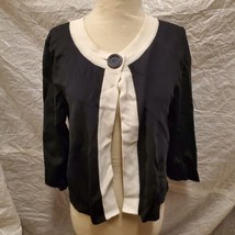 Cable &amp; Gauge Women&#39;s Black Viscose Cardigan Sweater, Size M - $39.59