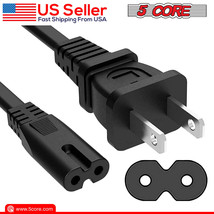 5Core Extra Long AC Wall Power Cord for Led TV,Computer 6 Ft 2 Prong 2/5... - £5.90 GBP+