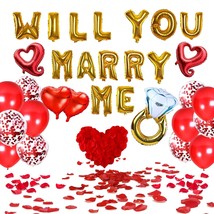 Will You Marry Me Decorations Balloon Gold  Wedding Proposal Decorations Idea  W - £20.92 GBP