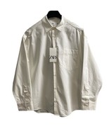 Zara Shirt Mens M White Cotton Button Down Dress Oversized Classic Offic... - $62.30 CAD