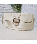 Vintage Oriflame Cream Satin Clutch Bag - Elegant Evening Purse - Rare find - $39.37 CAD