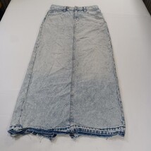 Divided H&M Women's Blue Cotton Rear Slit Denim Skirt Size 4 image 11