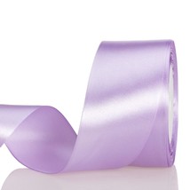 25 Yards 2 Inches Satin Ribbon For Wedding,Handmade Bows And Gift Wrapping (Lila - £12.57 GBP