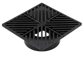 NDS 6 inch Black Square Drain Grate - $14.99