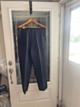 Croft &amp; Barrow Pants Mens 36x32 Black Classic No Iron Microfiber Flat Front - $294.86 MXN
