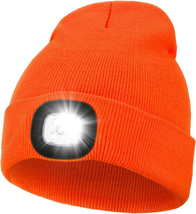 Unisex Beanie Hat with Light, USB Rechargeable Hands Free LED Headlamp Hat, Kni - £25.95 GBP