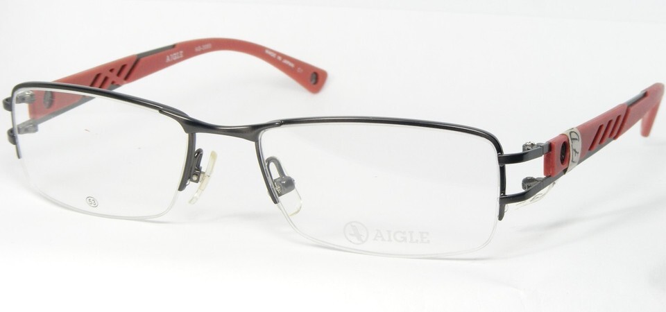 AIGLE AG-3055 C1 GUNMETAL GREY EYEGLASSES GLASSES FRAME 53-18-138mm Japan - $96.75