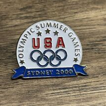 2000 Y2K Sydney Olympic USA Pin Summer Games  Enamel Hat Lapel Pin KG JD - $9.89