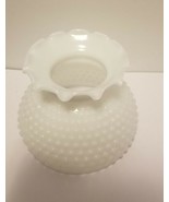 Vintage White Milk Glass Hobnail Ruffle Top Lamp Shade - £17.05 GBP