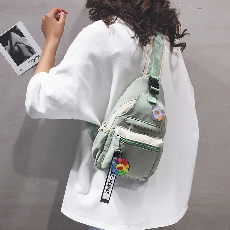 On shoulder bag messenger bag teenager school crossbody bags canvas cloth chest bag for thumb200