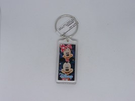 Disney Mickey and Minnie Mouse Face Smile Smiling Keychain Keyring Souvenir A+ - £14.43 GBP