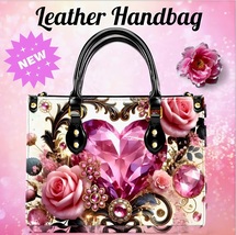 Woman&#39;s Heart Floral Handbag | Leather | Free Ship! - $950.15 MXN