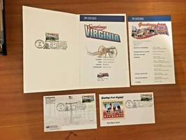 GREETINGS FROM VIRGINIA~ FIRST DAY COVER PORTFOLIO ~ POSTCARD &amp; PROGRAMS - $14.52