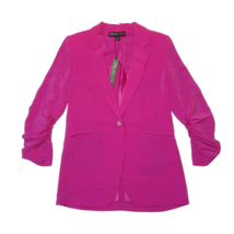 NWT Elizabeth &amp; James Heather Blazer in Fuchsia Pink Ruched Sleeve Crepe  4 $495 - £57.54 GBP