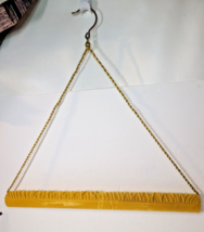 Yellow Velvet Metallic Gold Braided Cord Rod Hanger for Mink Fur Stole M... - $18.76