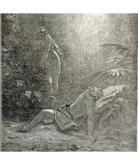 1888 The Formation of Eve Garden of Eden Victorian Religious Print Bible... - $84.59 CAD
