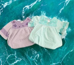 Lot of 2 Vintage National Lavender/Aqua House Dress Muu Muu Lounge Wear ... - $74.54 CAD