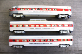 American Flyer Postwar S Gauge 661 662 663 Red Stripe Aluminum Passenger Cars - £134.49 GBP