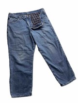 LL Bean Flannel Lined Jeans Mens 40 30 Relaxed Fit Blue Cotton - £18.71 GBP