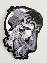 Woman in Plague Mask with Bird Coming Out of Bottle Sticker Decal Embell... - $2.30